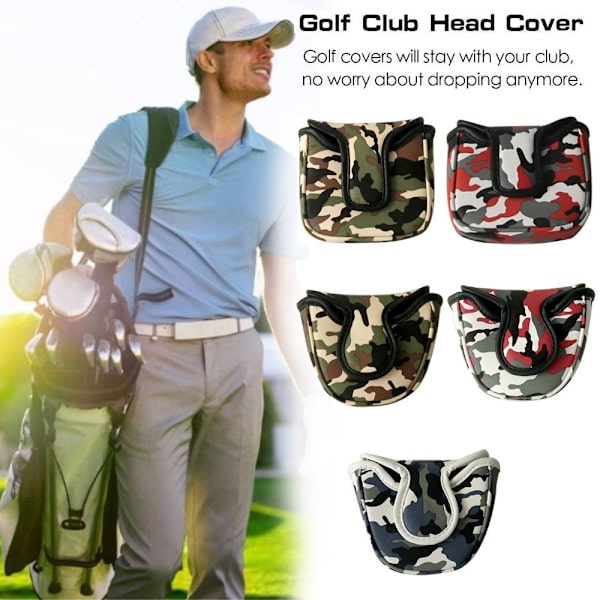 Golf Putter Head Cover Golf Club Covers BLÅ HALVCIRKEL Blue Semicircle-Semicircle