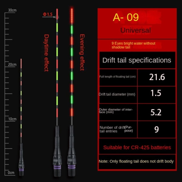 LED Fiskeri Smart Float Top Elektronisk flydebøje A09 A09 A09 A09 A09-A09
