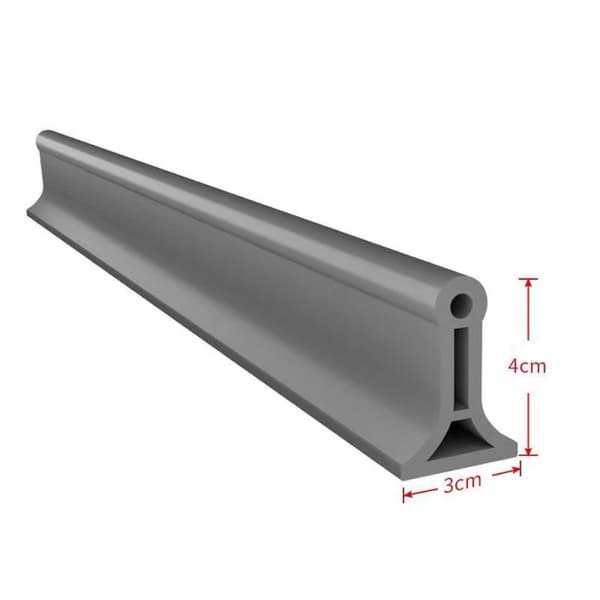 100cm Vattenhållande Remsa Duschvattenbarriär GRÅ Grey