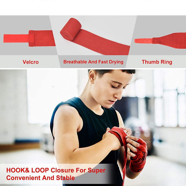Boxing Wraps Bløde Armbånd SORT black