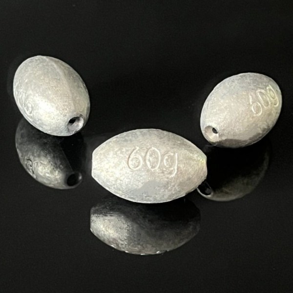 20/40/60/80/100 st Fiskeblysänkor Fiskeviktsänkare 1g-60pcs