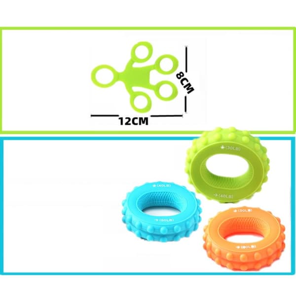 Grip Ring Trainer Finger Tension Set BLÅ blue