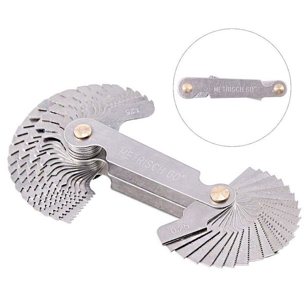 5 stk. Skruegevind Pitch Gauge Pitch Cutting Gauge Caliper Gages