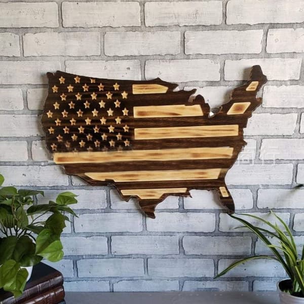 Amerikansk flagg treflagg 2 2 2