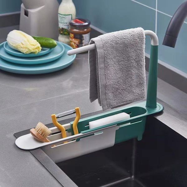 Handdukshängare Diskbänk Organizer GRÖN Green