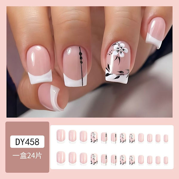 24stk False Nails Short Square W554 W554 W554