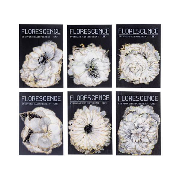 Stora blomma klistermärken Blommiga klistermärken holografiska klistermärken