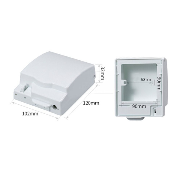 Låsbar 86 Typ Switch Case Vattentät Dammtät Box transparent