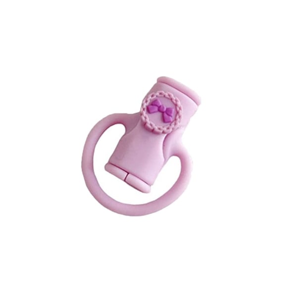 Data Cable Protector Silikon Data Cable Winder PINK Pink