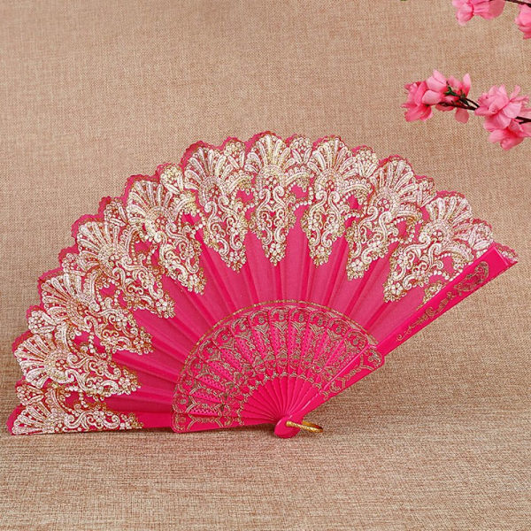 5 stk Vintage Folding Fan Spansk Folding Håndvifte Håndholdt 5 PCS