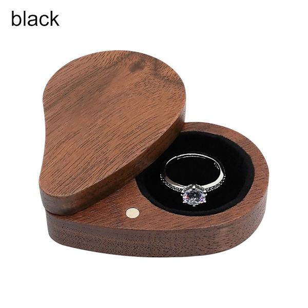 Smykkeæske Ring Opbevaringsæske SORT black