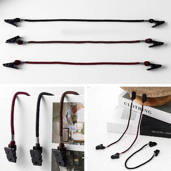 4 stk. Hattklips Hatt Holder VINRØD wine red