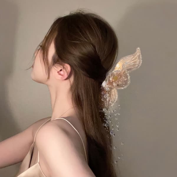 Fairy Ear Hodeplagg Krystall Hårnål HVIT White