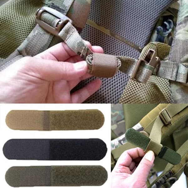 2stk/pak Tactical Molle Ties Kabelbindere GRÅ 12CM Grey 12cm
