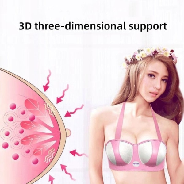Elektrisk Bröstmassager Bröstvärmestimulator ROSA pink