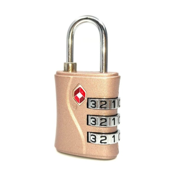 TSA Customs Code Lock Bagage Lösenordslås ROSE GOLD Rose Gold