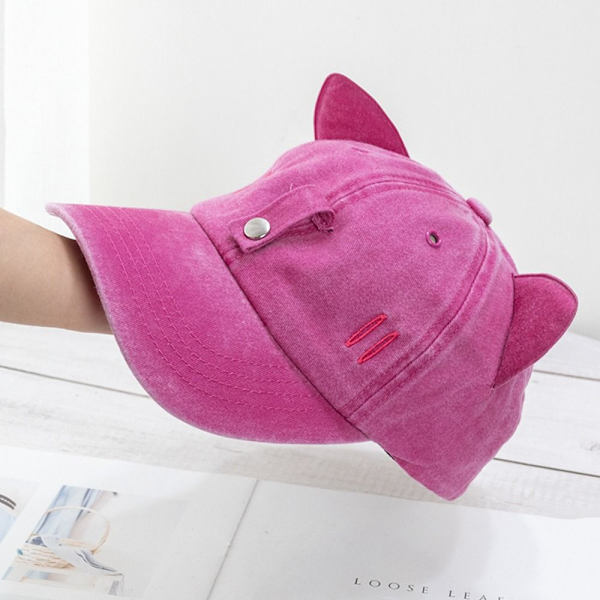 Korvat Pilot Baseball Caps Hip-hop Hattu ROSE RED Rose red