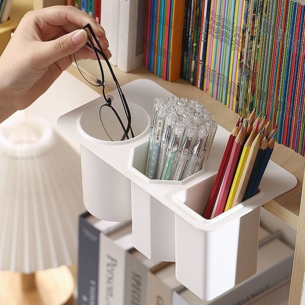 Skrivebord Kontor Oppbevaringsboks Desktop Organizer GUL yellow