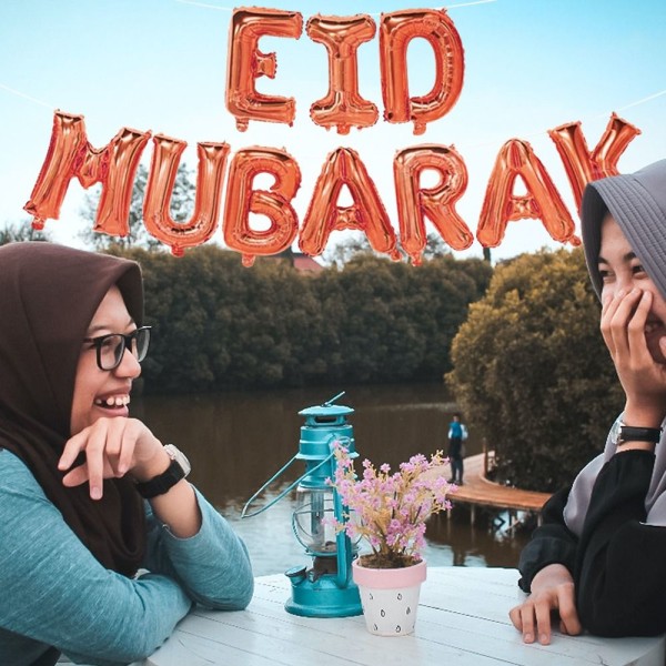 Eid Mubarak Eid Balloner SØLV