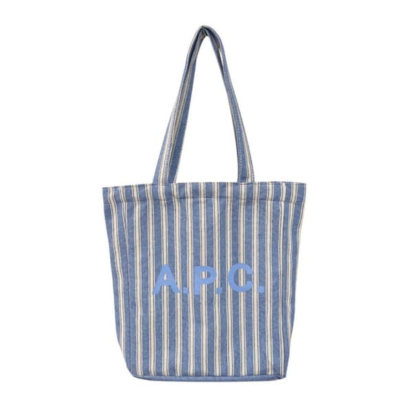 Brev Canvas Tote Kvinnor Handväskor BLÅ Blue