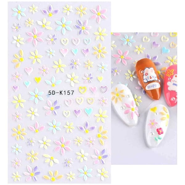 Nail Art Stickers Relief 2 2 2