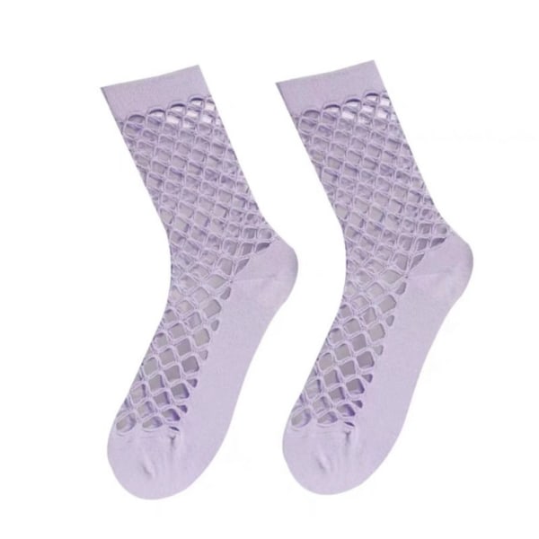 Netting Nettstrømper Hule Nettsokker LILLA purple