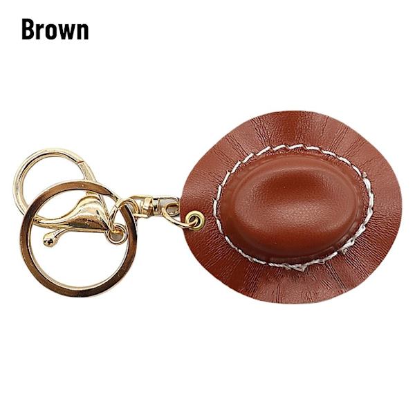 Nøkkelring Nøkkelring i skinn BRUN Brown