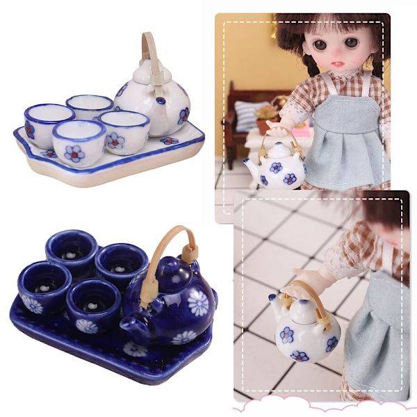 1 Sæt Miniature Te Sæt Porcelæn Drikkevarer 1 1 1
