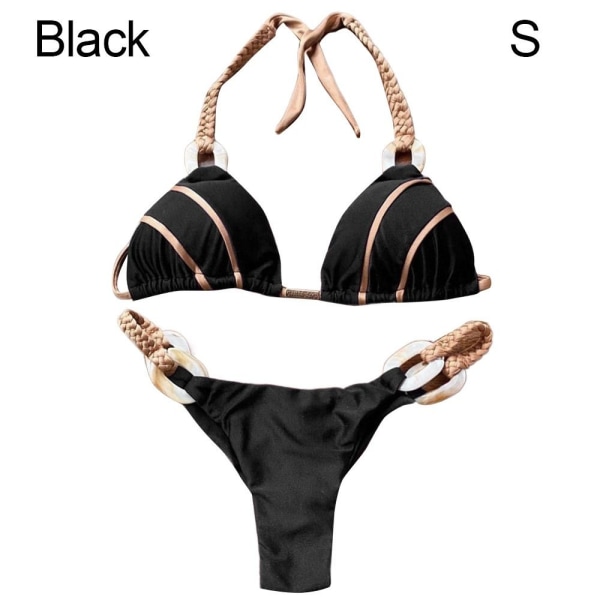 Bikinisett badedrakt SVART S black S