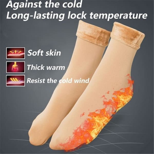 Snöstrumpor Sammetstrumpor i sammetgolv Sovsockor KAFFE coffee