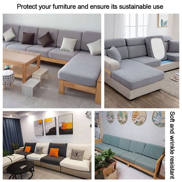 Ensfarvet sofatrekk LYS GRÅ 3-SETER 3-SETER Light Gray 3 Seater-3 Seater