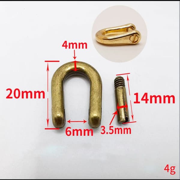 5 st Karbinhake D Bow Staples 6 6 6