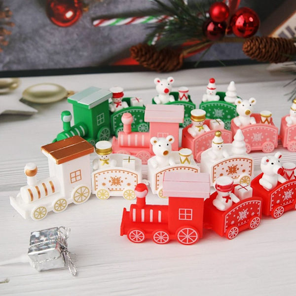 Joulujunat Xmas Wooden Train RED red