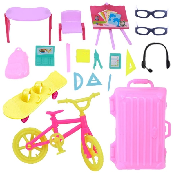 1 set Random Nukke Vaatteet Asusteet Mekko Kengät Runko 23 kpl 23PCS