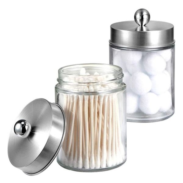 Apotheker Krukker Badeværelse Opbevaring Organizer SØLV Silver