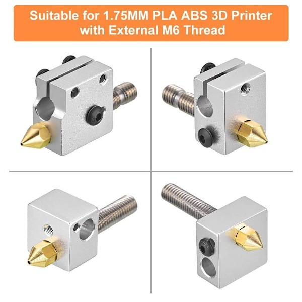 24 stk 3D Printer Messing Dyser Ekstruder Ender 3 Dyser for 1set