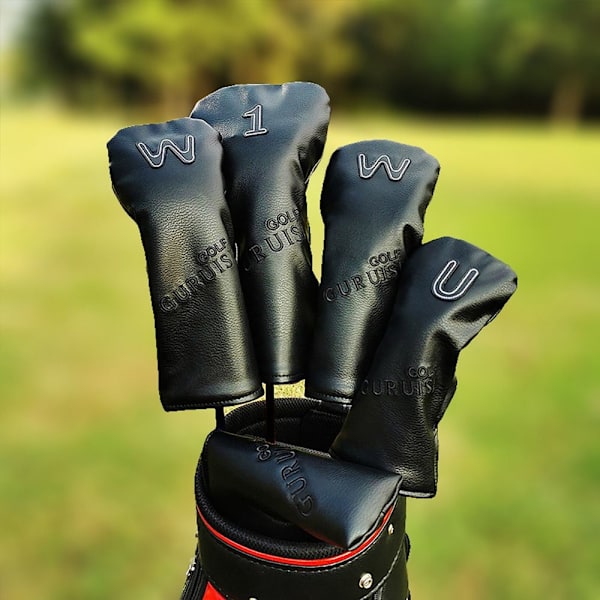 Golf Woods Head Cover Golf Club Cover SVART 5 5 Black 5-5