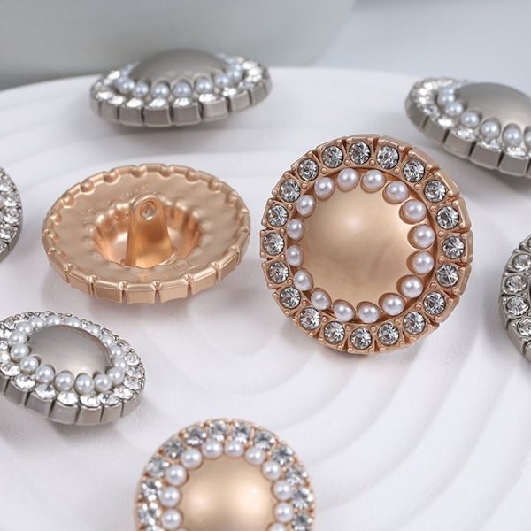 10st Pearl Clothing Knappar Skjorta Knappar GULD 18MM10ST 10ST gold 18MM10pcs-10pcs