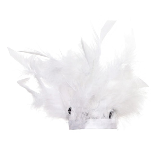 Feather Cuffs Turkiet Feather Slap Armband WHITE white