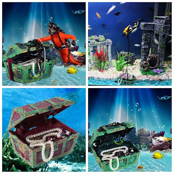 Fisketankdekoration Skattejagt 3 3 3