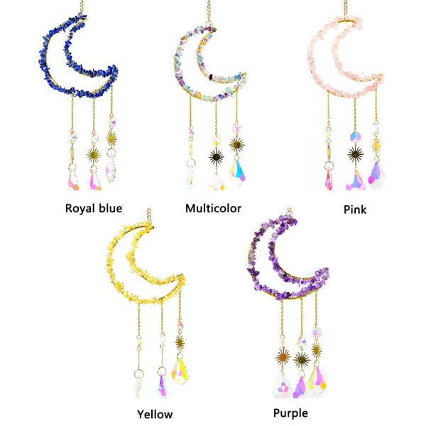 Crystal Windchime Ametist Wind Chimes GUL yellow