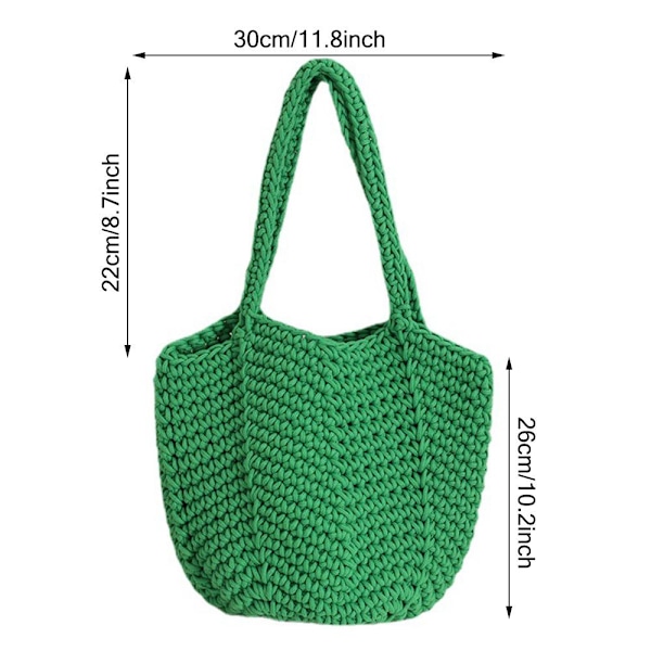 Hæklet Tote Bag Strandtaske SORT Black