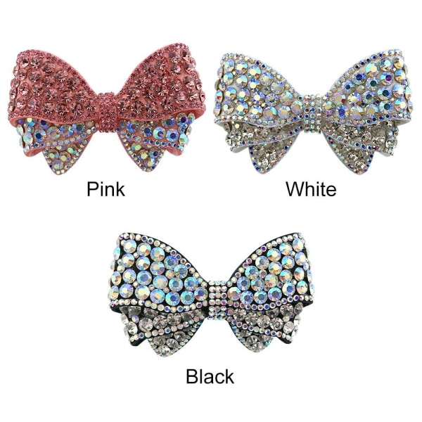Sløjfe Krystalsmykker Rhinestone Bowknot SORT LARGE SORT LARGE Black Large