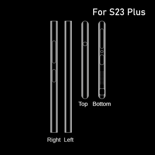 2 kpl kehyskalvon sivusuoja S23 PLUS -LAITTEELLE S23 PLUS For S23 Plus