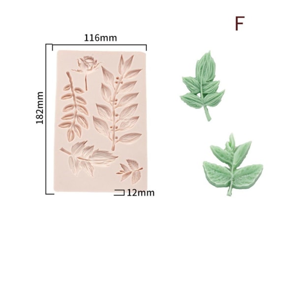 Pine Leaf Silikonform Fondant Kakeform E E E