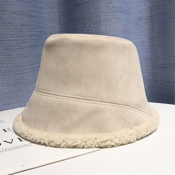 Plysch Bucket Hat Fisherman Cap BEIGE Beige