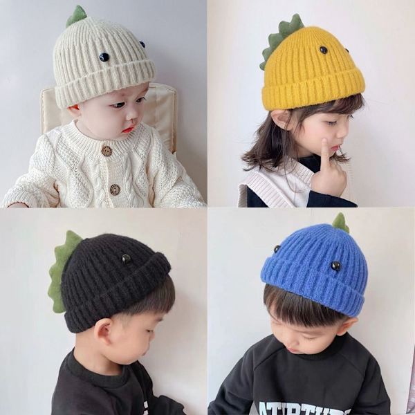 Baby Strikket Lue Barn Beanie Cap GUL yellow