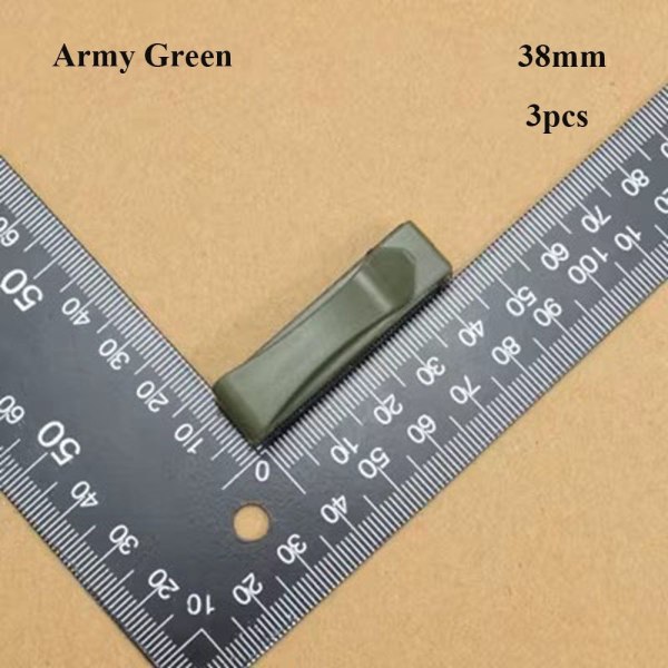 3stk Molle Webbing Spenne Belteende Clip ARMY GREEN 38MM Army Green 38mm