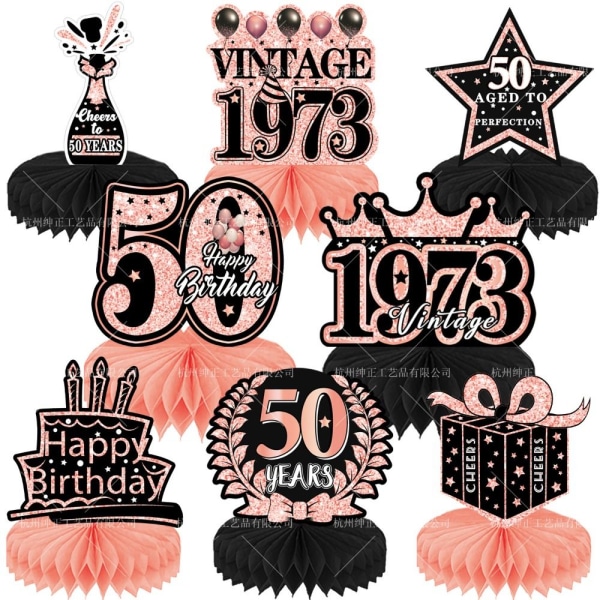 50 års fødselsdagsdekorationer Bordpynt 80TH 80TH 80th