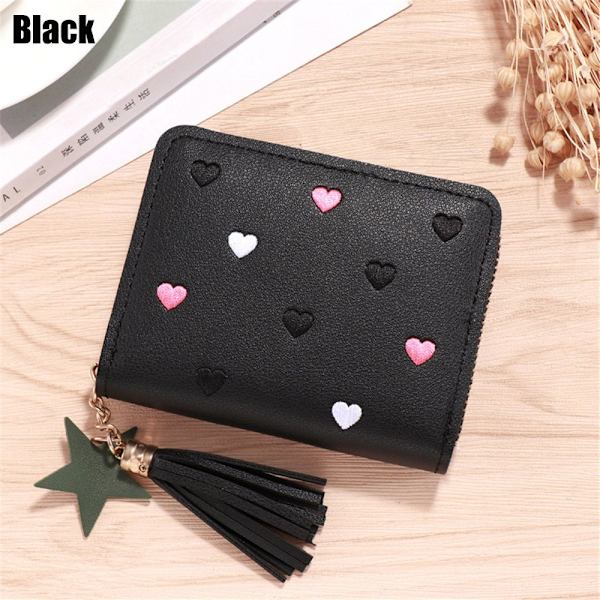 Liten Lommebok Kort Lommebok SVART black